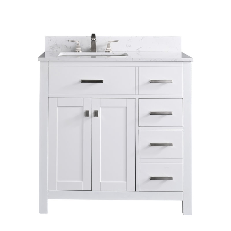 Chaysen 36'' Single Bathroom Vanity with Ceramic Top