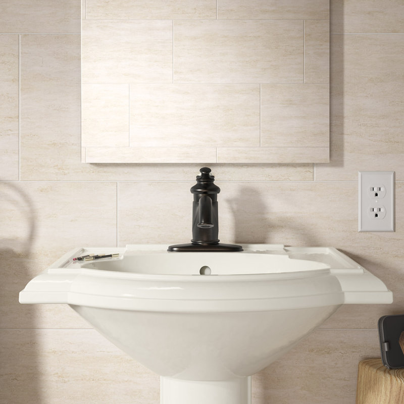 Fairfax Hole Bathroom Faucet, Oil-Rubbed Bronze, Deck Plate Included: Yes