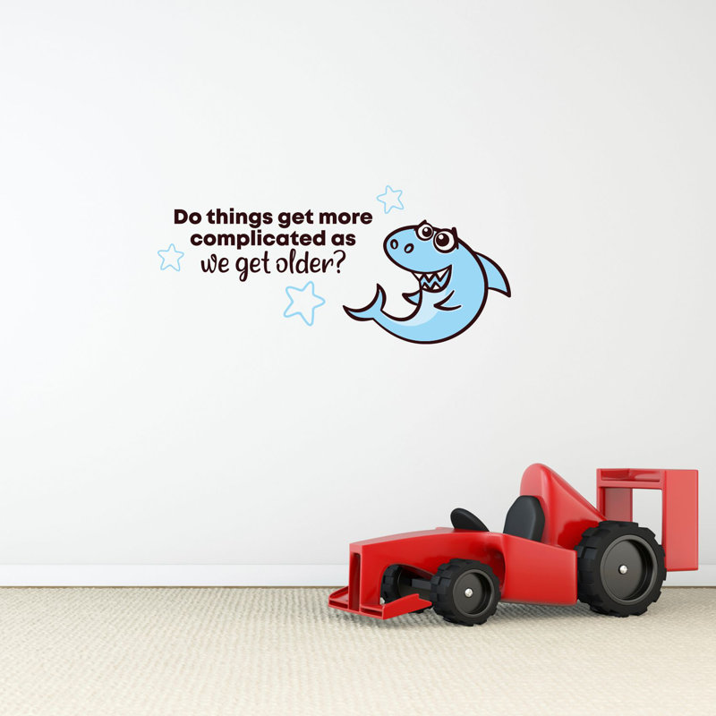 Text & Numbers Wall Decal, 12" H x 20" W x 0.05" D