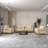 3-Piece Sofa Set Upholstered In Velvet With Gold Stainless Steel Base Celaeno Collection-777039532