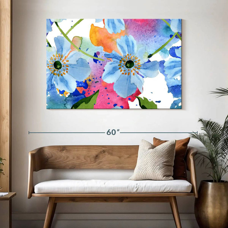 Harnek Blue Tropical Flowers