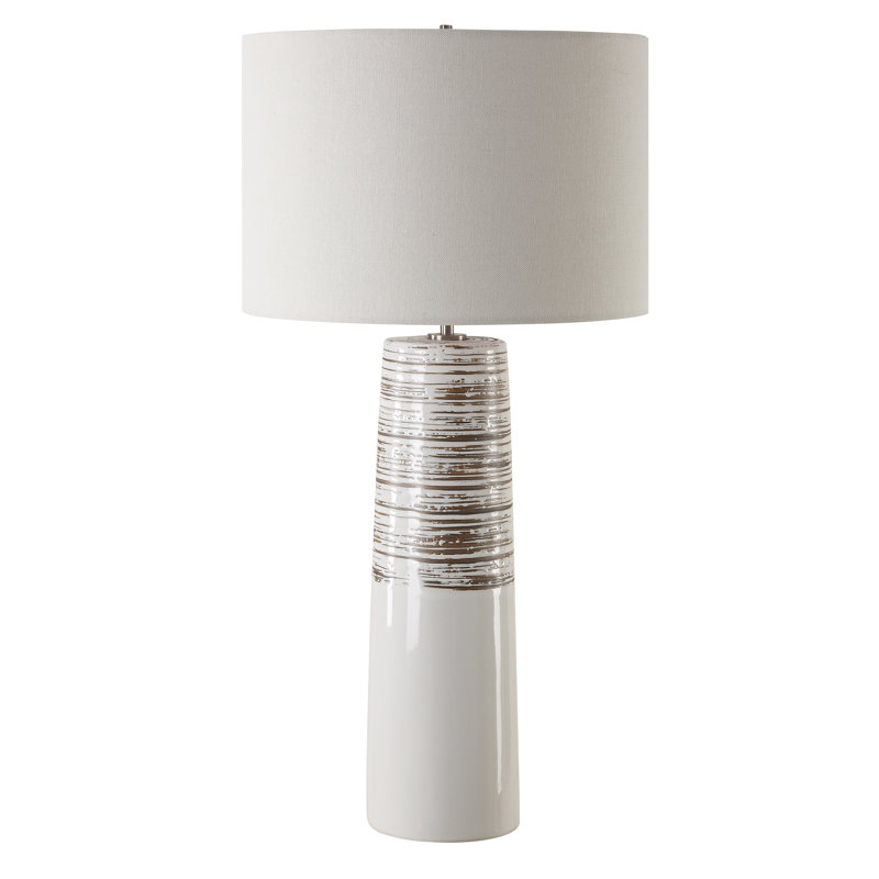Lorayne White Glaze Table Lamp