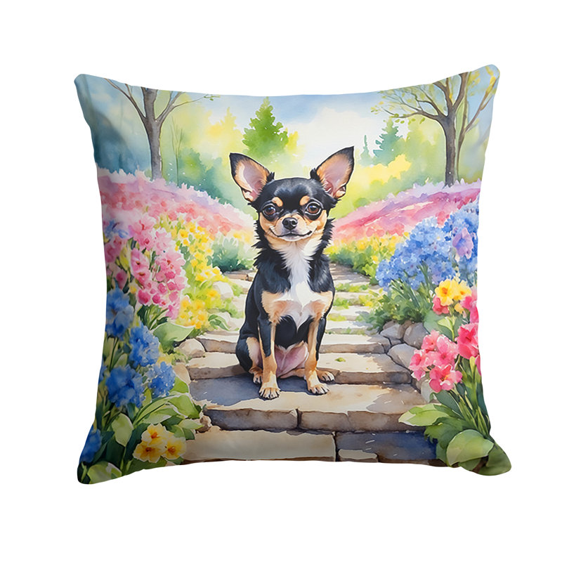 Spring Path Other/No Pattern Outdoor Throw Pillow, 14"H x 14"W