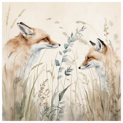 Tapis de bain Foxes In Grass