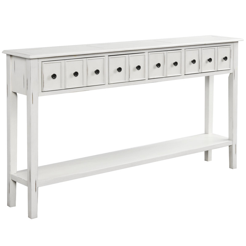 Console 60 po Parrottsville, Blanc antique