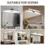 Luminaires de salle de bain modernes à intensité variable à DEL pour meuble-lavabo à DEL avec lampes chromées pour miroir de salle de bain 24 po.