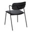 Noranne 48cm H Upholstered Metal Upholstered Back Side Chair in Black