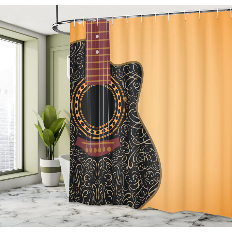 Shower Curtain with Hooks Included, 105"H x 69"W