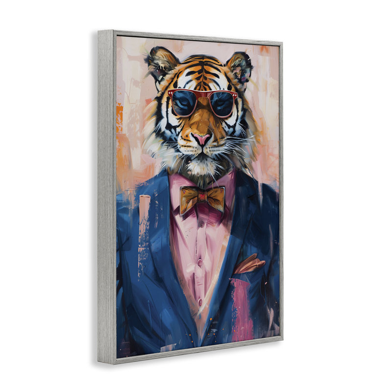 Giclée encadrée tigrée de style moderne, par LSR Design Studio, H 18 po x l 12 po, Estampe numérique Farmhouse