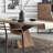 Brown Rectangular Solid Wood Dining Table-1430185728