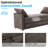 Azareu Boneless Convertible Sofa Bed, Modern Loveseat Sleeper with Pull Out Bed, Folding Floor Couch with 2 Pillows-886517289