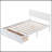 Platform Bed With Under-Bed Drawer, White-644893814