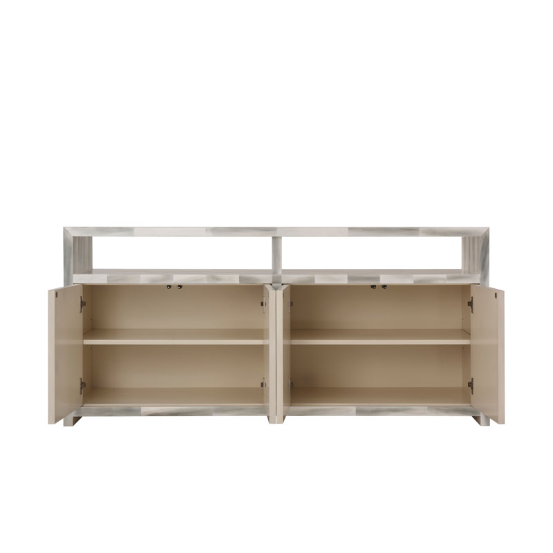 Biscayne 67.5'' Hand-Painted Solid Wood Console Table with Storage