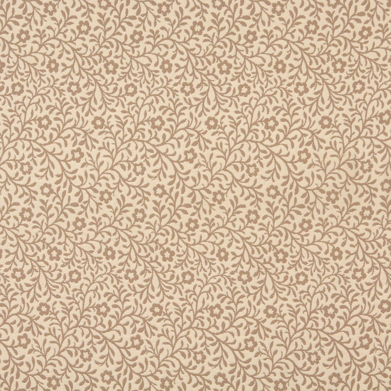 Tissu floral matelassé, Beige
