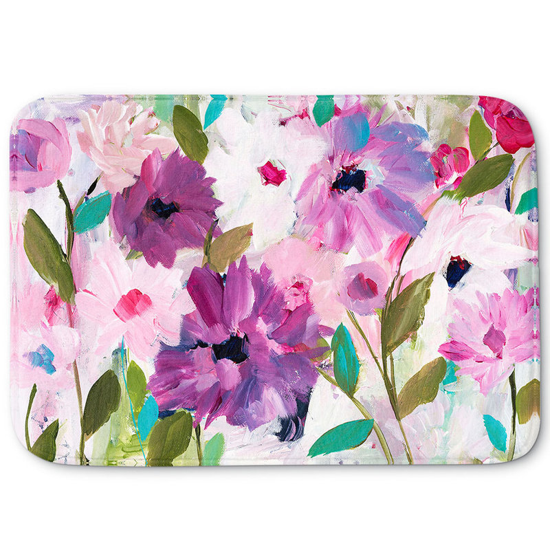Tapis pour salle de bain Blossoming, l 24 po x L 17 po x H 1 po
