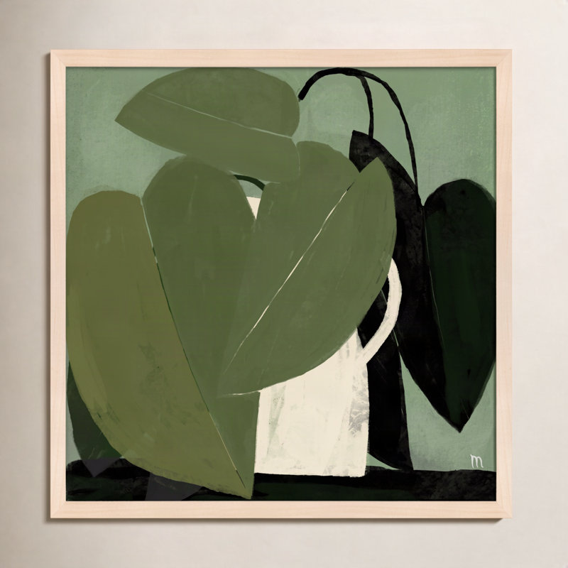 Green On Green Painting by StudioM, 44" H x 44" W, Brown