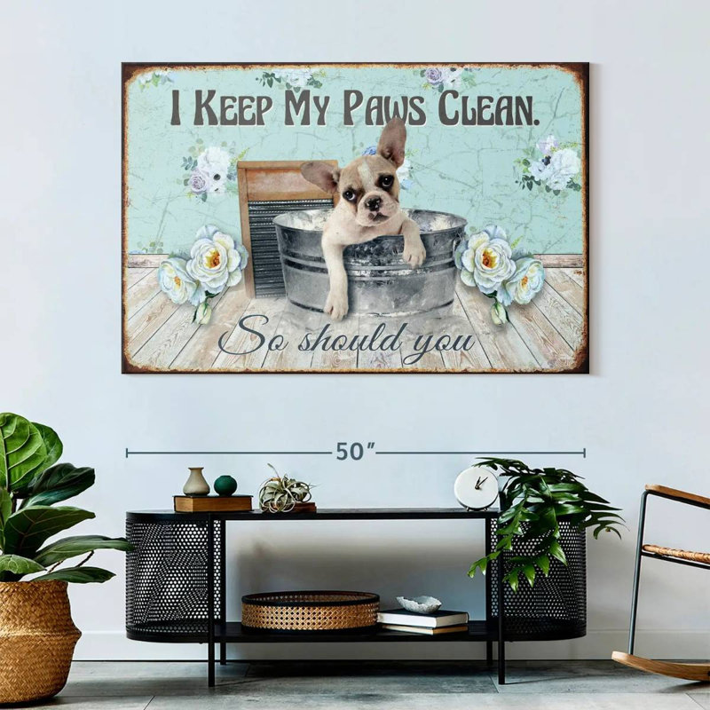 Keep Our Paws Clean, 34" H x 51" W
