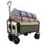 Chariot de chariot pliable d'une capacité de 440 lb avec système de cerclage et doublure en plastique 3 pièces, idéal pour la plage, le camping et le jardinage