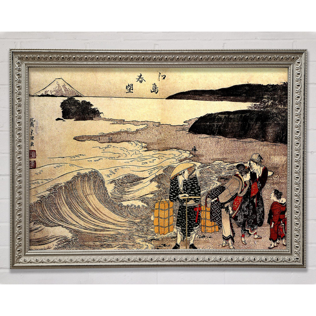 Hokusai Frauen am Strand von Enoshima - Druck