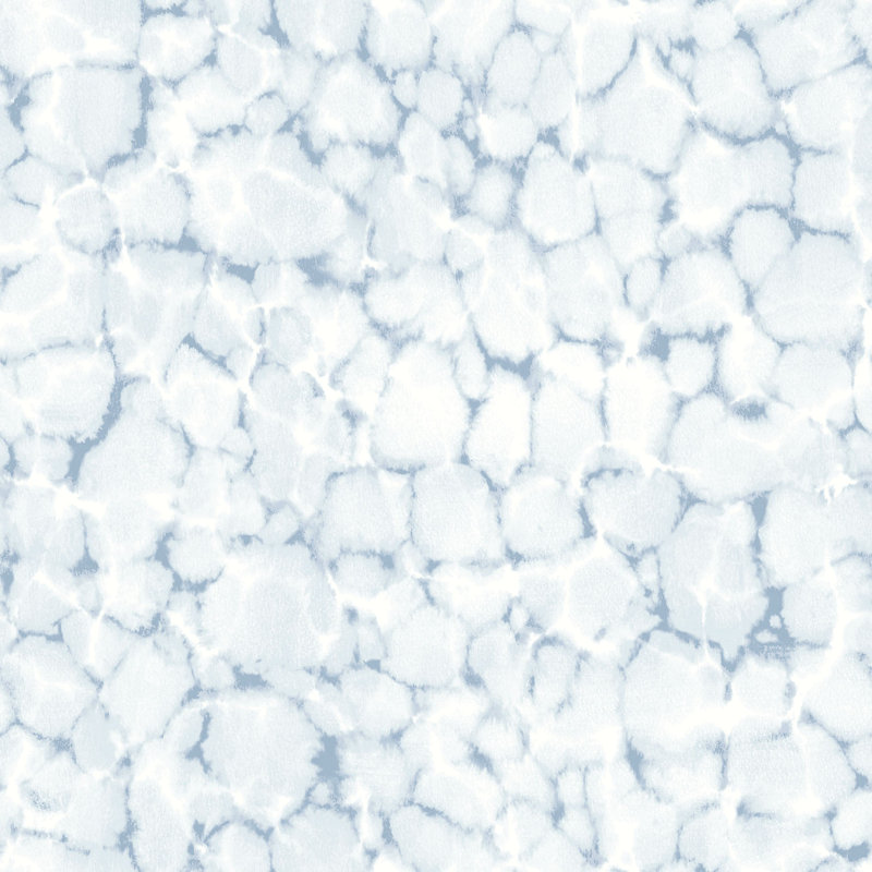 Evergreen 10.05m x 53cm Wallpaper Roll, Light Steel Blue/White