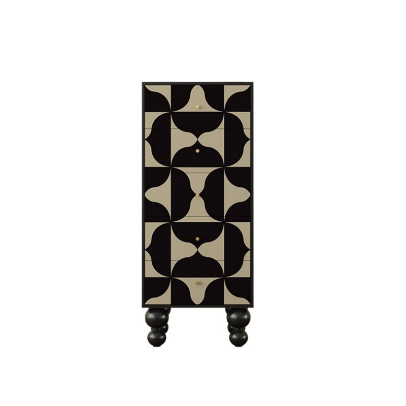 Commode de rangement moderne en bois à cinq tiroirs
