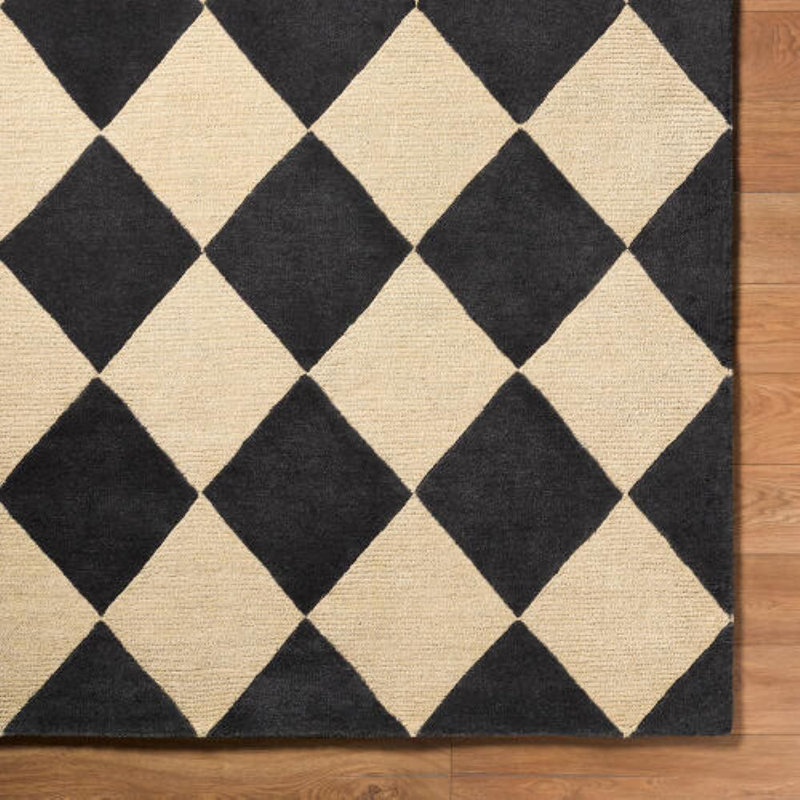 Tapis d'intérieur fait à la main Isaac, Rectangle 5 pi x 7 pi 6 po