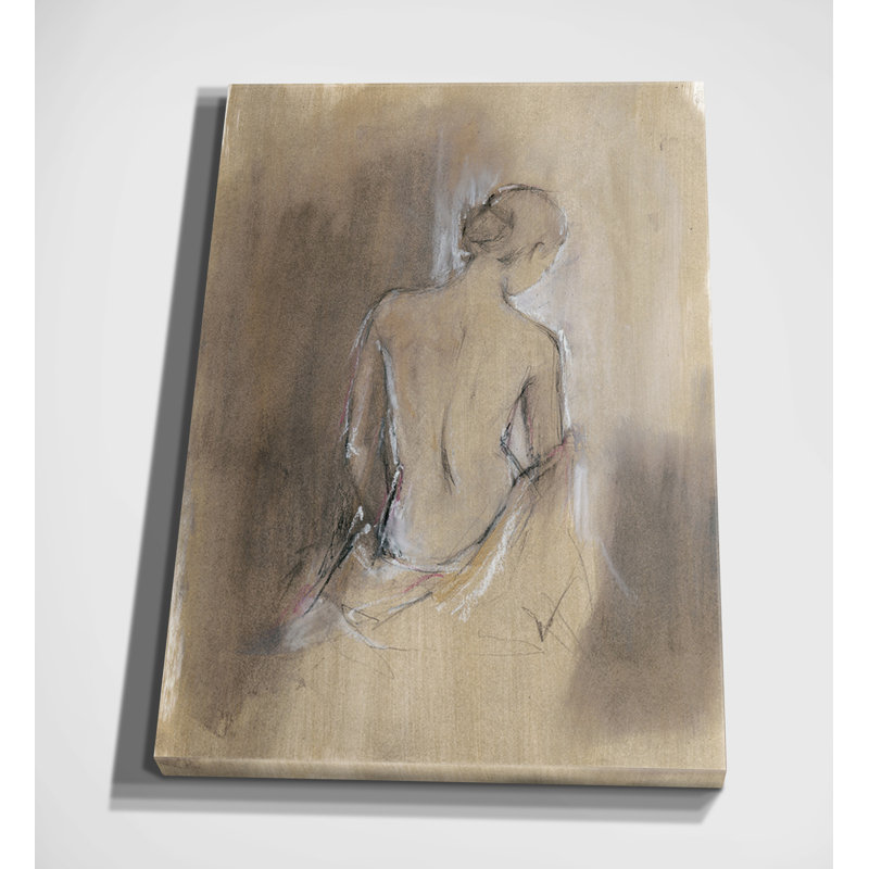 «Draped Figure II», reproduction d'art sur toile tendue, H 16 po x l 20 po x P 1,5 po
