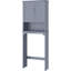 Rangement au-dessus de la toilette avec armoires supérieures et tablettes ouvertes Dharmraj-124581906