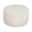 Repose-pieds rembourré rond, beige, velours côtelé-2142000442