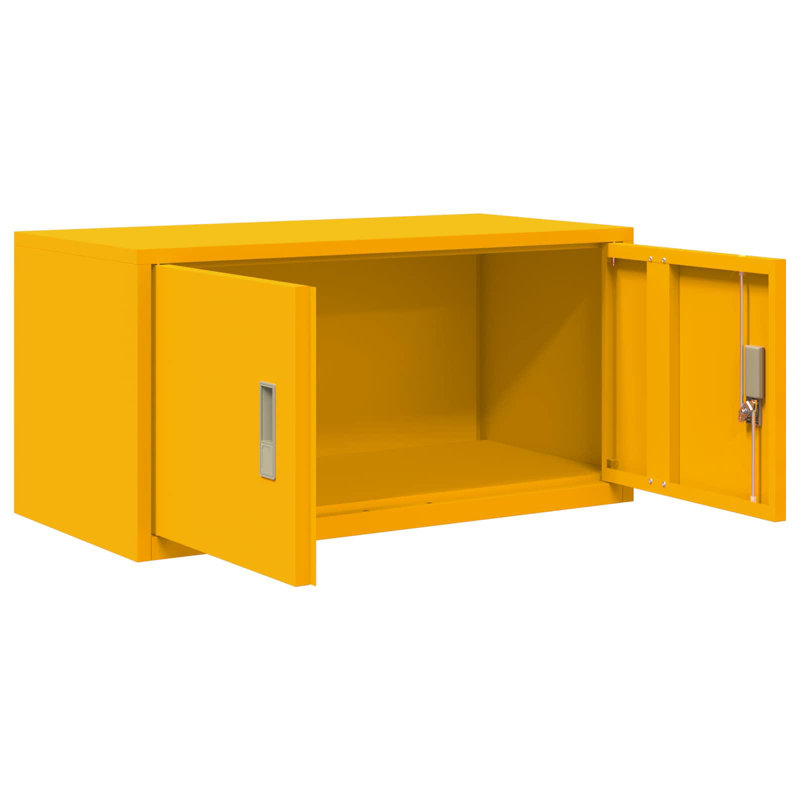 Storage Cabinet, Mustard Yellow