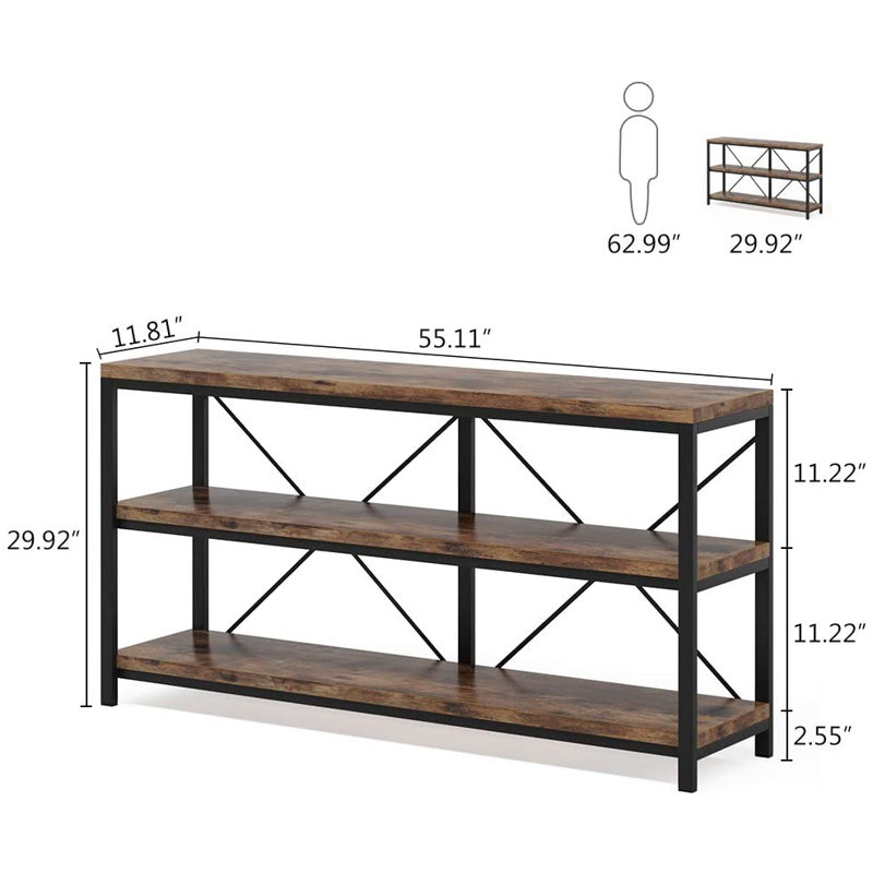 Keiryn 55.11'' Console Table, Brown