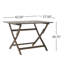 Table pliante en bois 43,5'' - Bois extérieur résistant à l'eau et aux intempéries