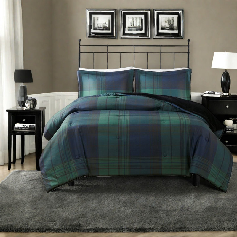 Ensembles de literie confortables avec édredon en fausse laine, style contemporain multicolore