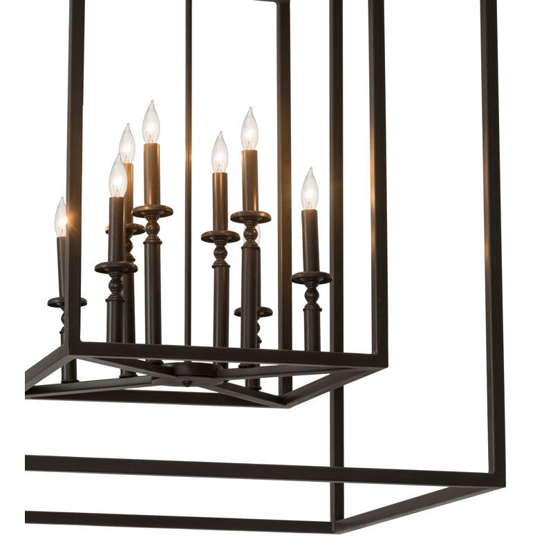 Luminaire suspendu carré à 8 lumières Handrahan