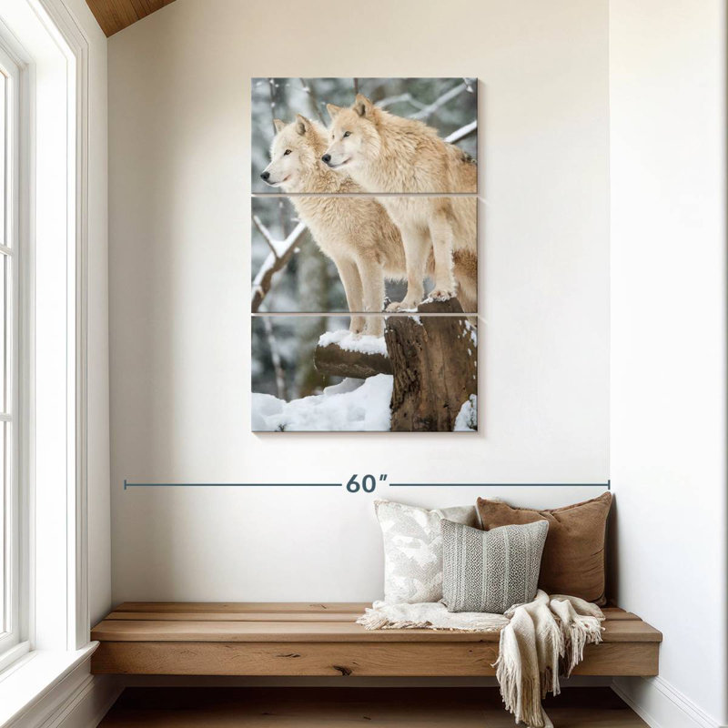 Brampt Two Wolves, 45" H x 28" W
