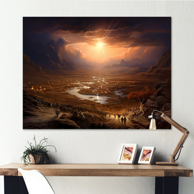 Judaism Moses Desert Journey Mirage sur toile
