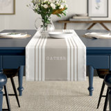 Tagahone Striped Thanksgiving Table Runner