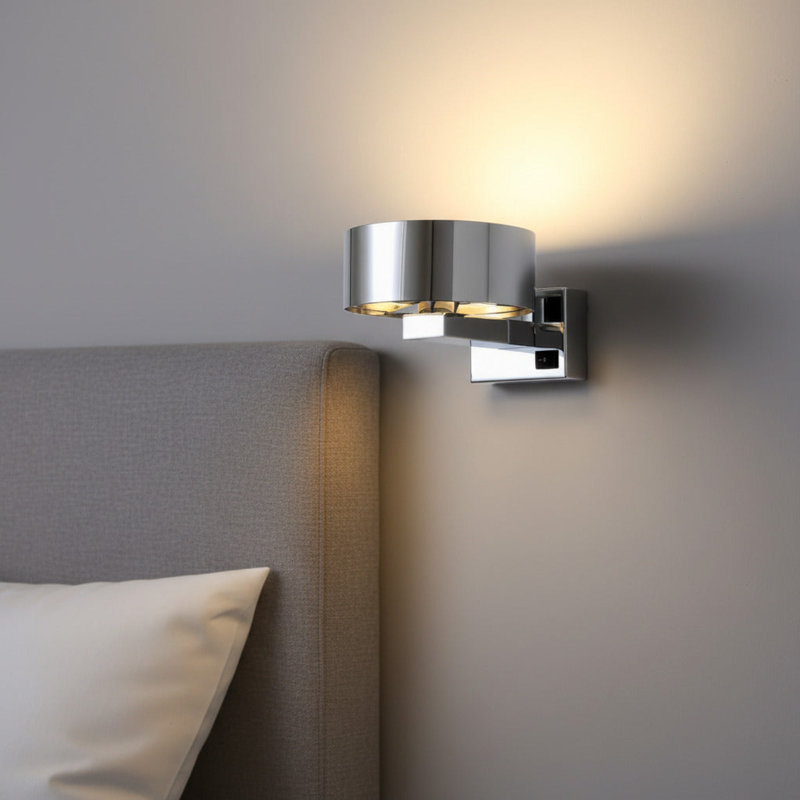 UltraBeam Chrome Interior LED Wall Light With Switch 6 Watt 3000k Warm White 