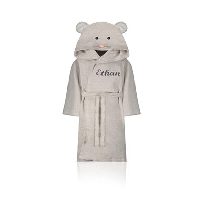 Peignoir de cheville avec capuche pour enfants
