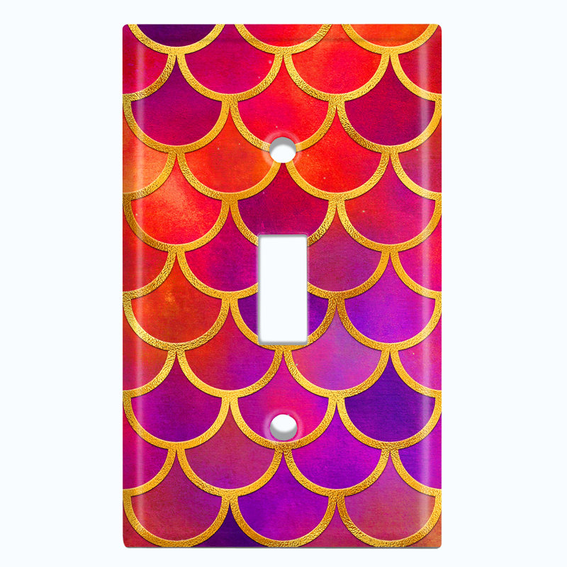 Patterned 1 - Gang Toggle Light Switch Standard Wall Plate