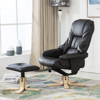 Hintz 77cm Wide Swivel Ergonomic Recliner