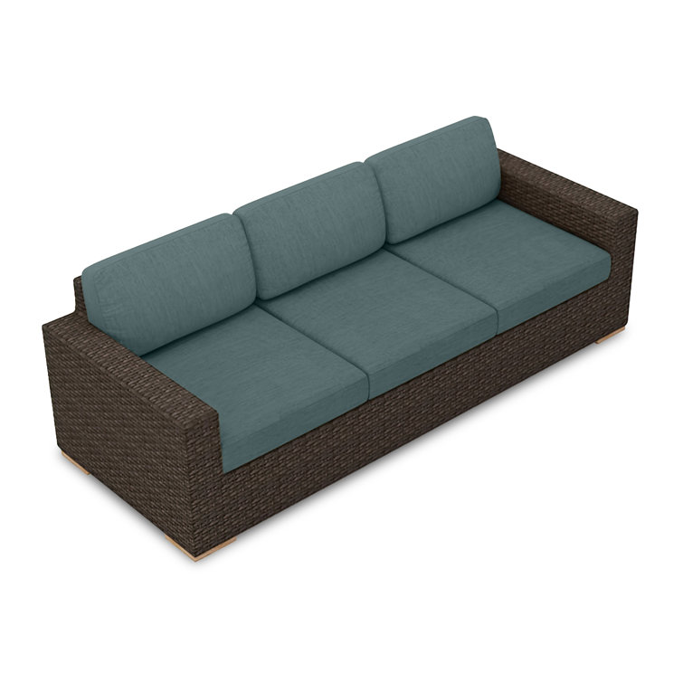 Buckholtz 92.25'' High-Density Polyethylene (HDPE) Wicker Outdoor Sofa