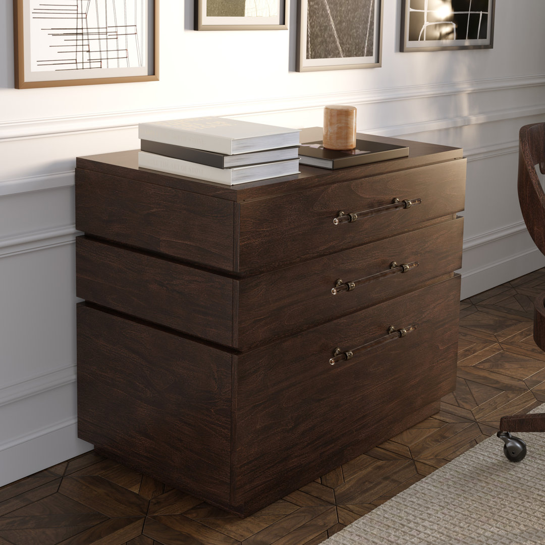 Mattone Contemporary 3 Drawer File Cabinet Casa Ispirata 