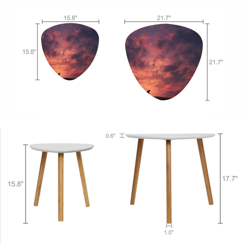 Ensemble de 2 tables basses gigognes Triangle