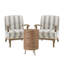 Ensemble de salon 3 pièces avec fauteuils et table de bout à 3 tiroirs Brunner-1101982531