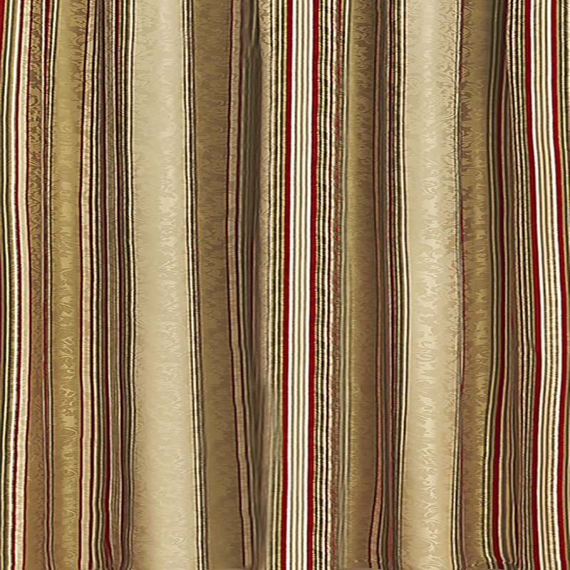 Cantonnière à rayures 52 po, Antique
