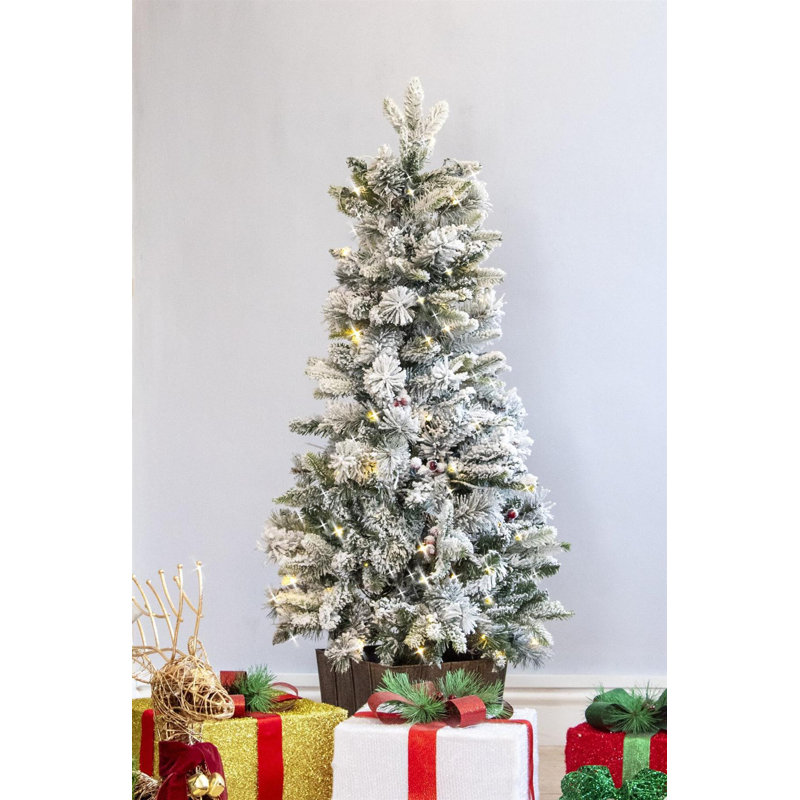 Lighted Artificial Christmas Tree, 4 ft.