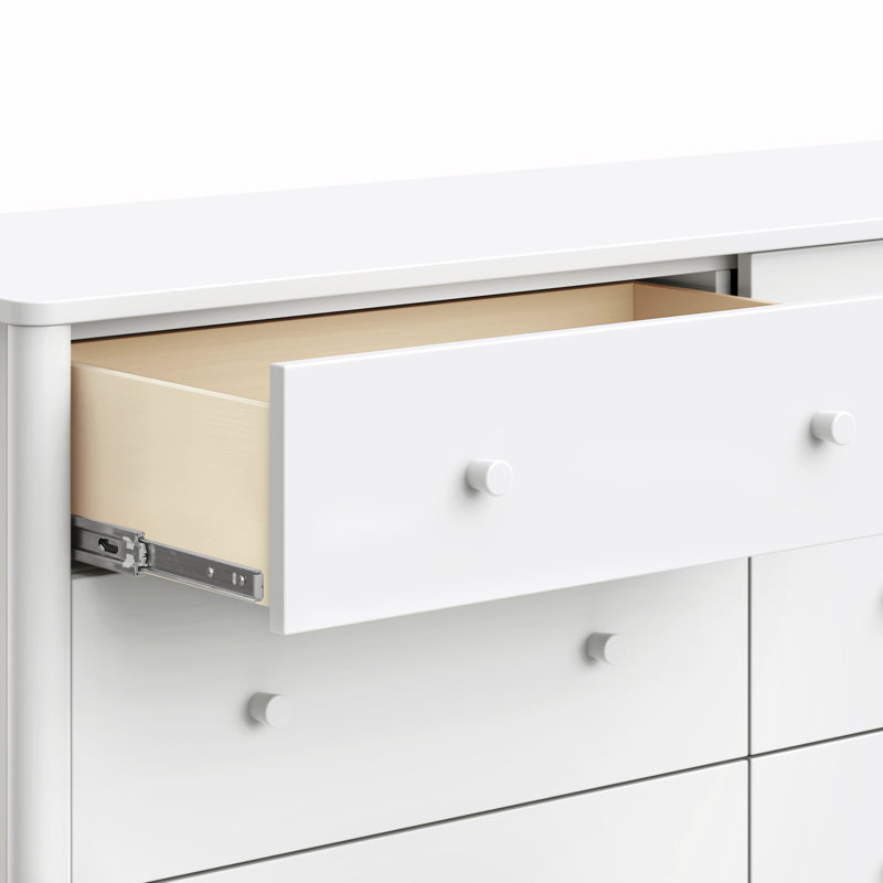 Swell 6-Drawer Assembled Dresser, White