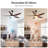 6-speed Low-profile Ceiling Fan With Led Light，53" Modern Smart Dimmable Ceiling Fan