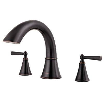 Saxton Double Handle Deck Mounted Roman Tub Faucet Trim
